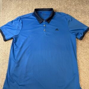 Adidas Men's Polo Shirt in Vibrant Blue